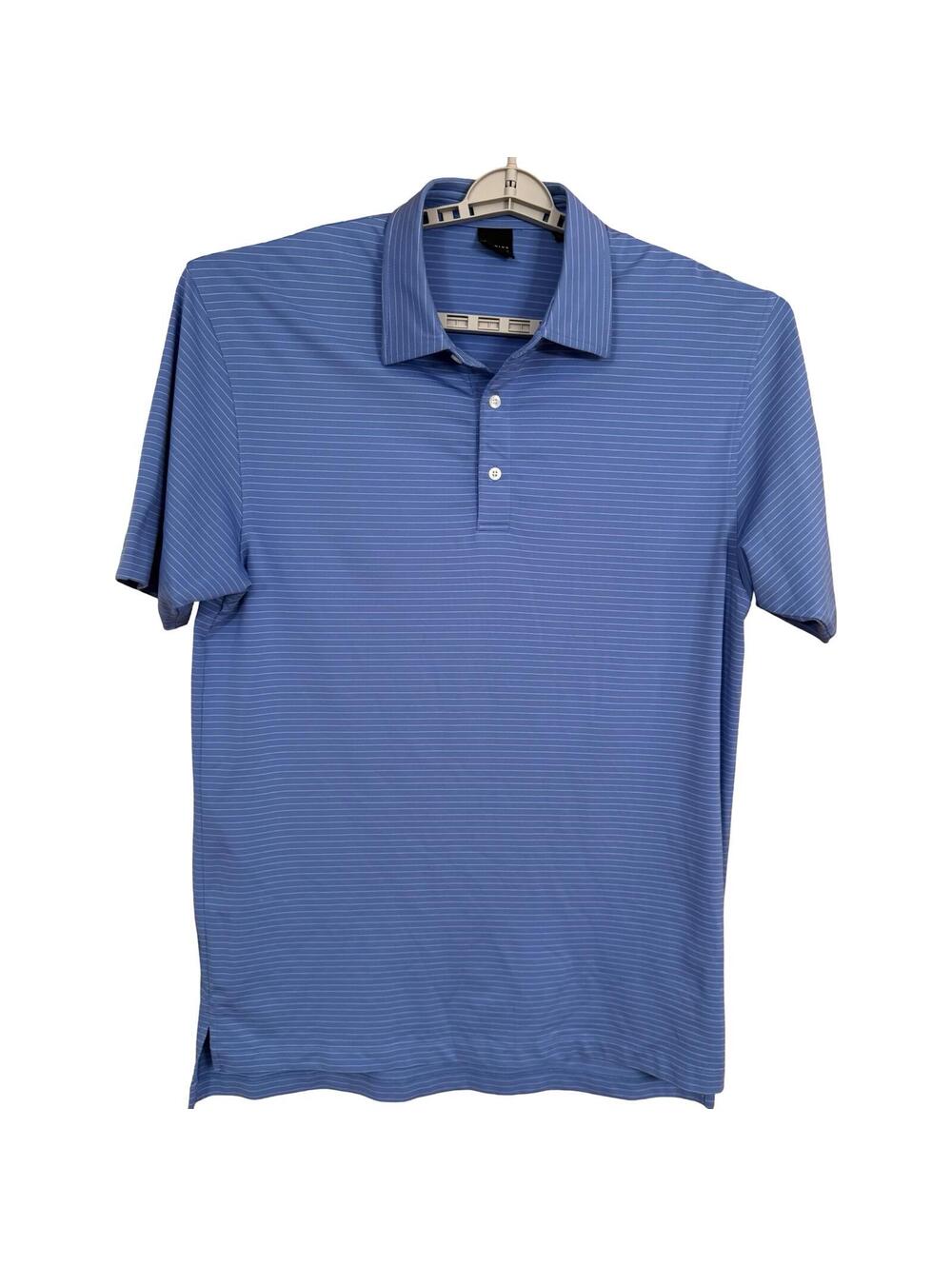 Dunning Golf Polo Shirt Men XL Blue Striped Stretch Performance Country Club